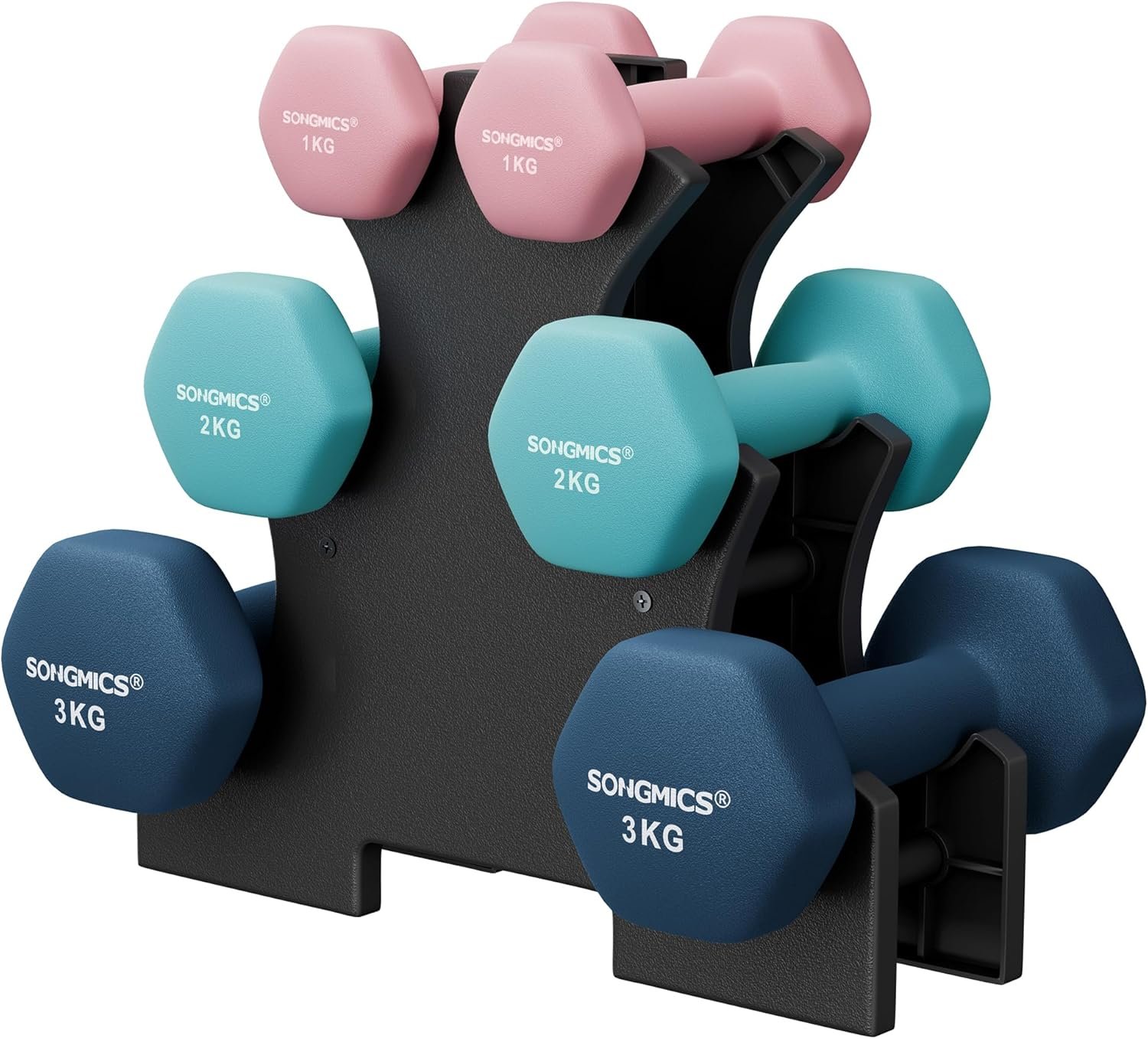 SONGMICS Dumbbell Set with Stand