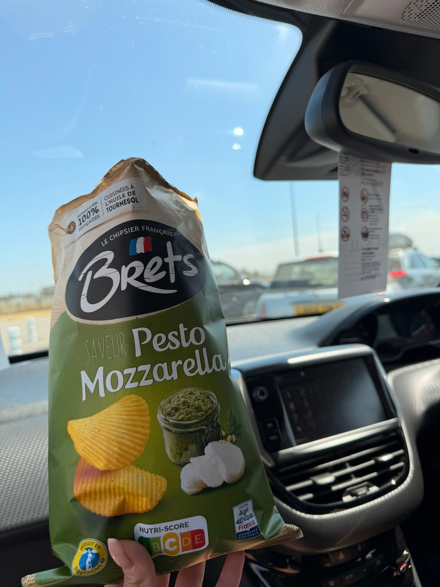 A packet of crisps, part of a coffee break in Lille