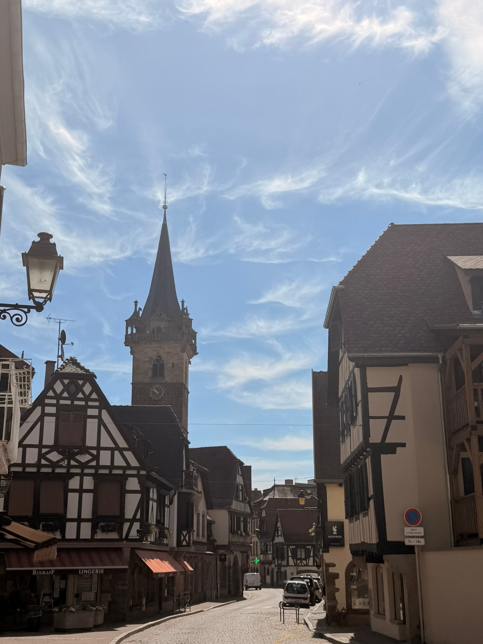 Streets of Obernai old town, Alsace