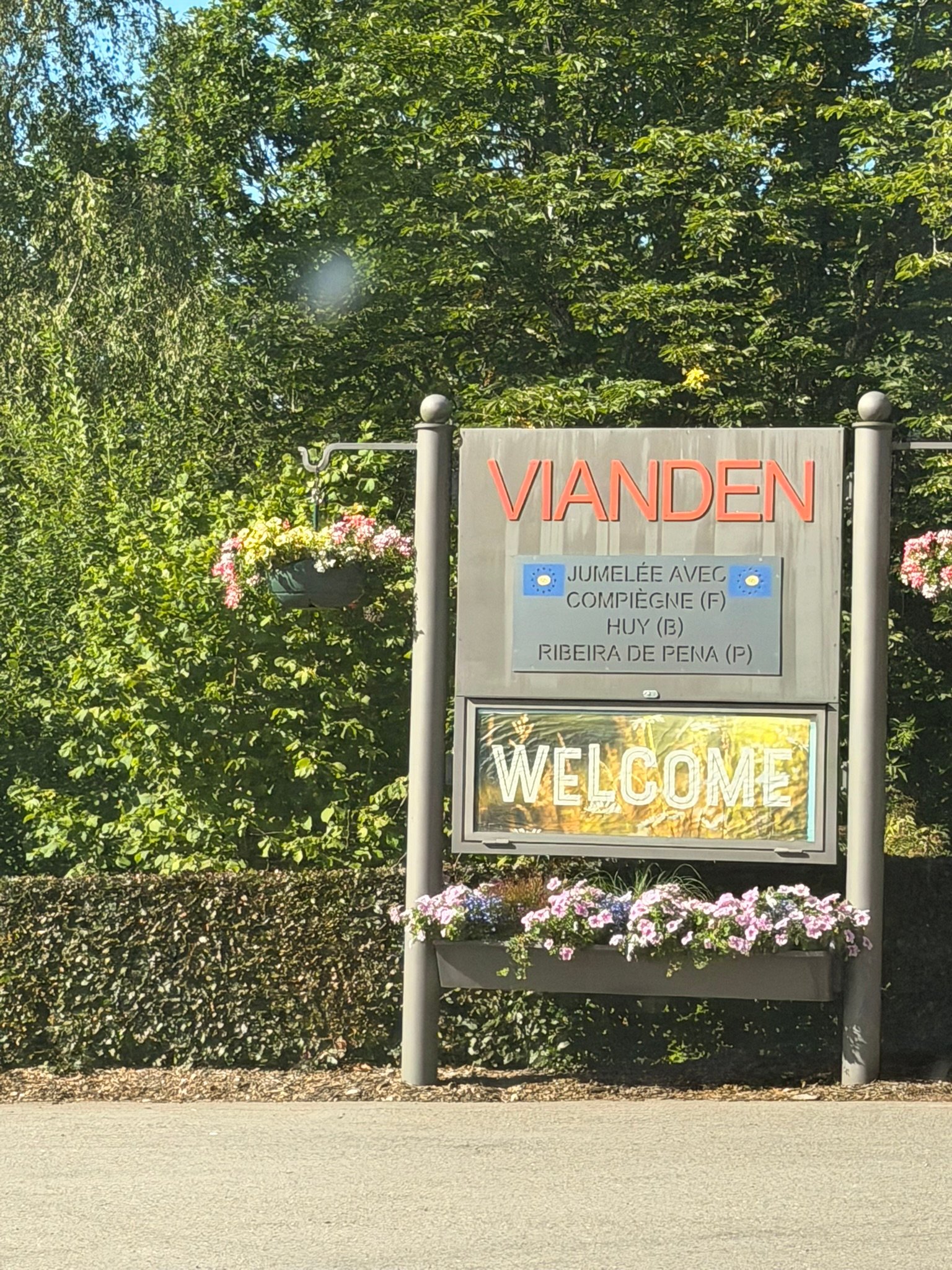 The Vianden town sign