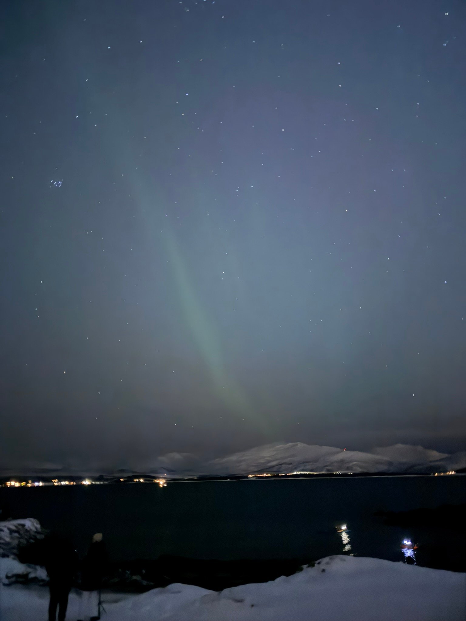 The northern lights on our first evening in Tromsø
