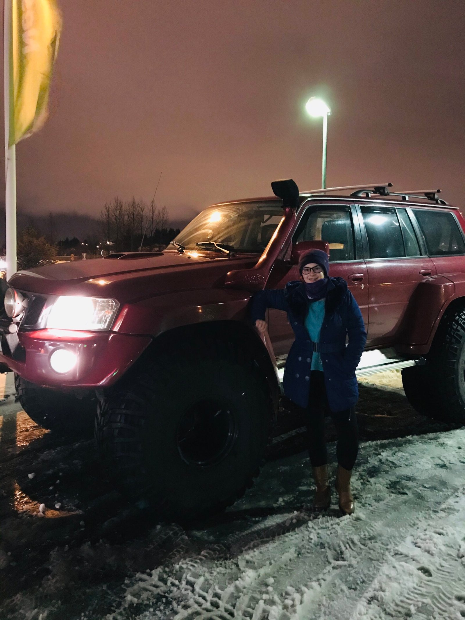 Out in the dark on our northern lights tour