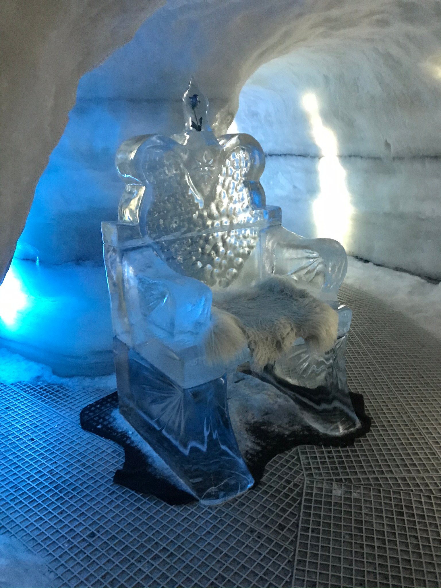 Inside the ice cave at Perlan
